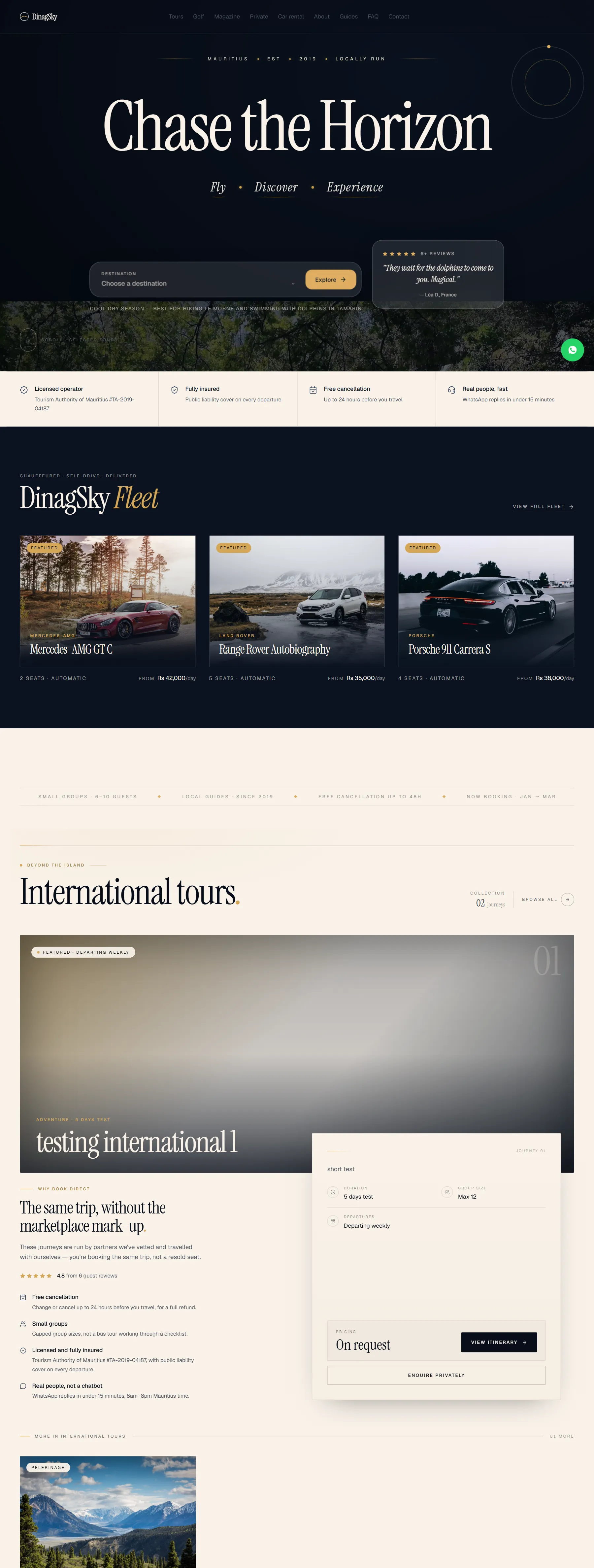 DinagSky — interface detail
