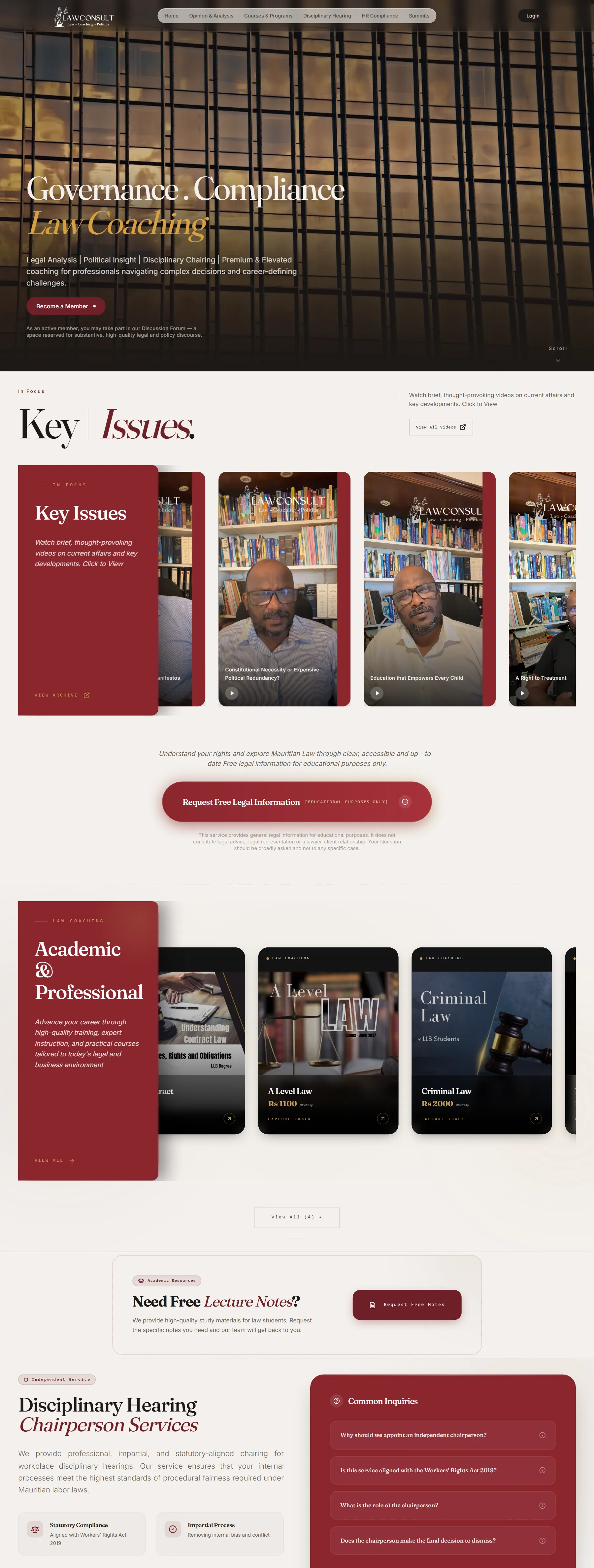 LawConsult Mauritius website